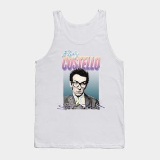 Retro Elvis Costello 80s Fanart Design Tank Top